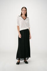 Grace & Mila Saia comprida plissada Walina Preto