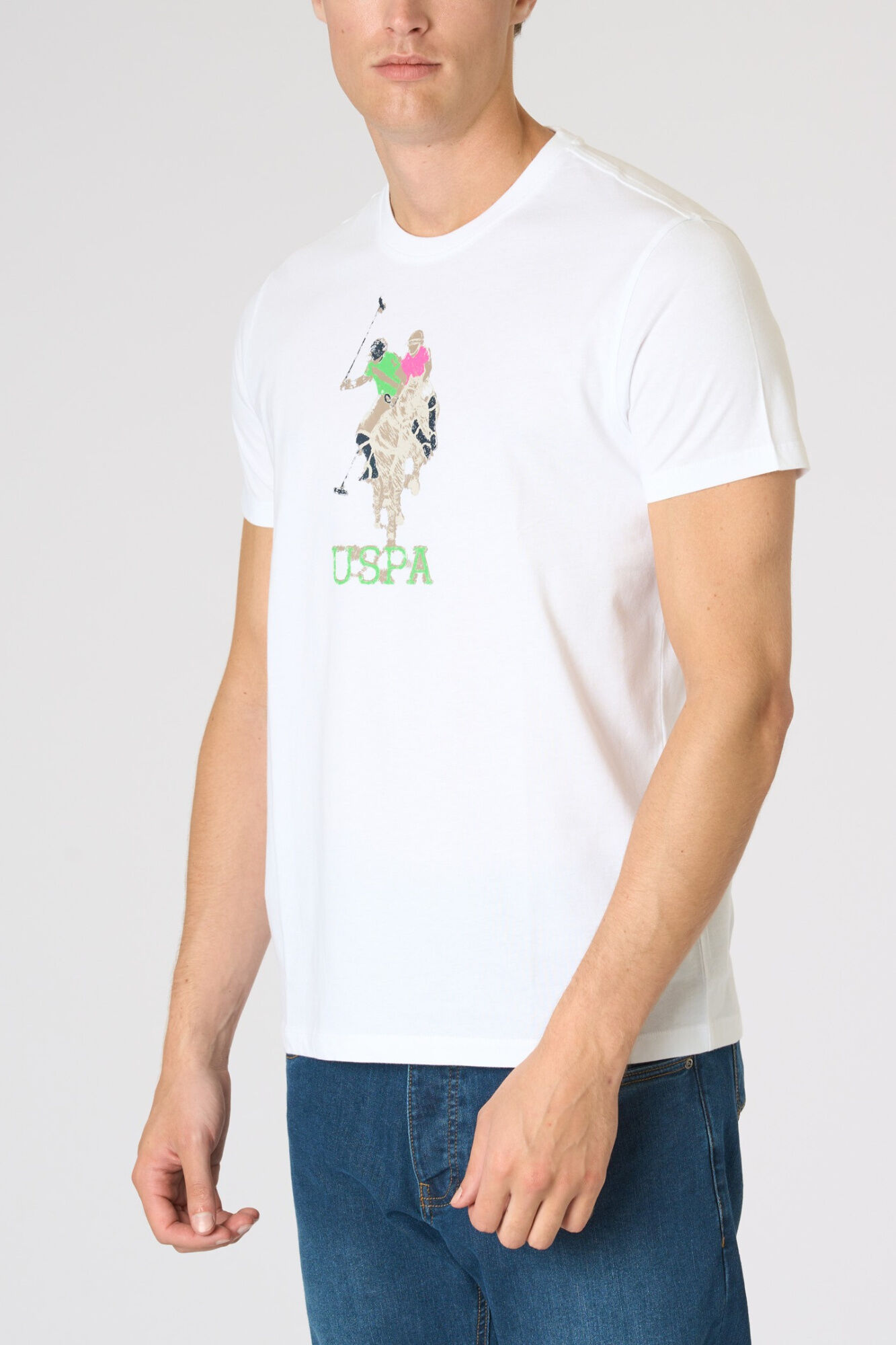Us Polo T-shirt de manga curta Branco