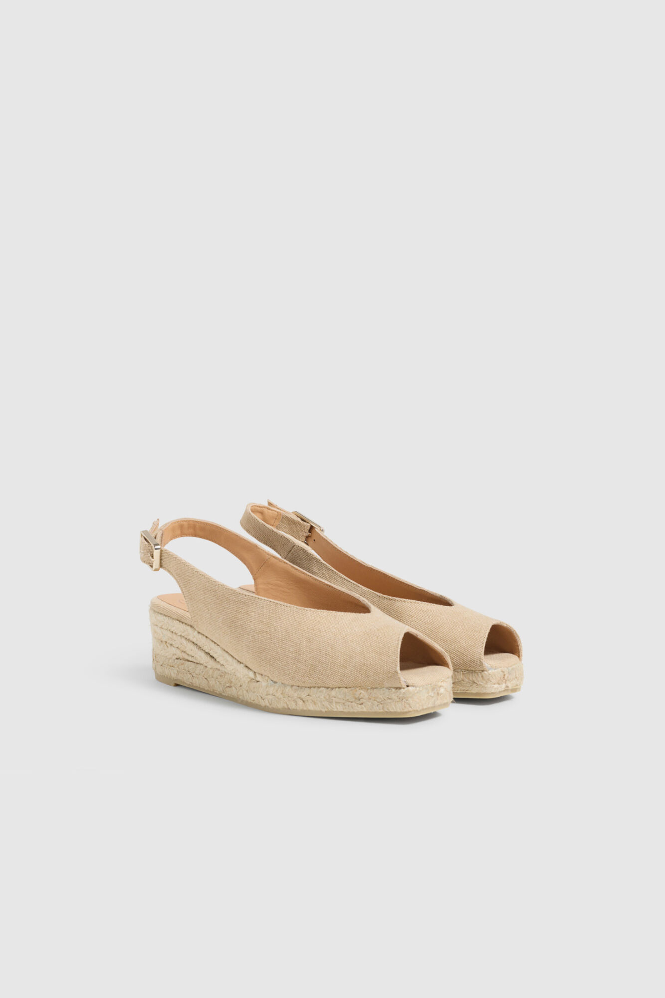 Casta&ntilde;er Natural jute wedge espadrille