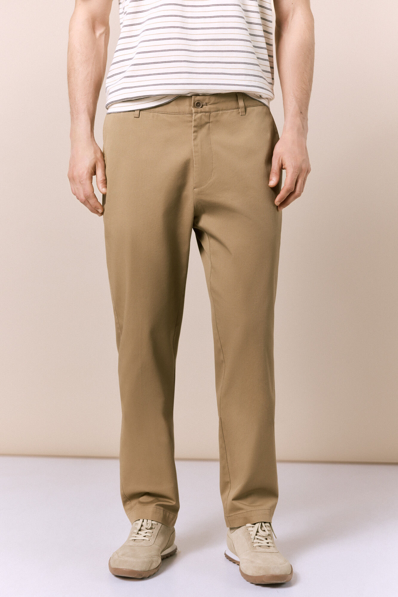 OOTO Cotton co-ord suit trousers Camel