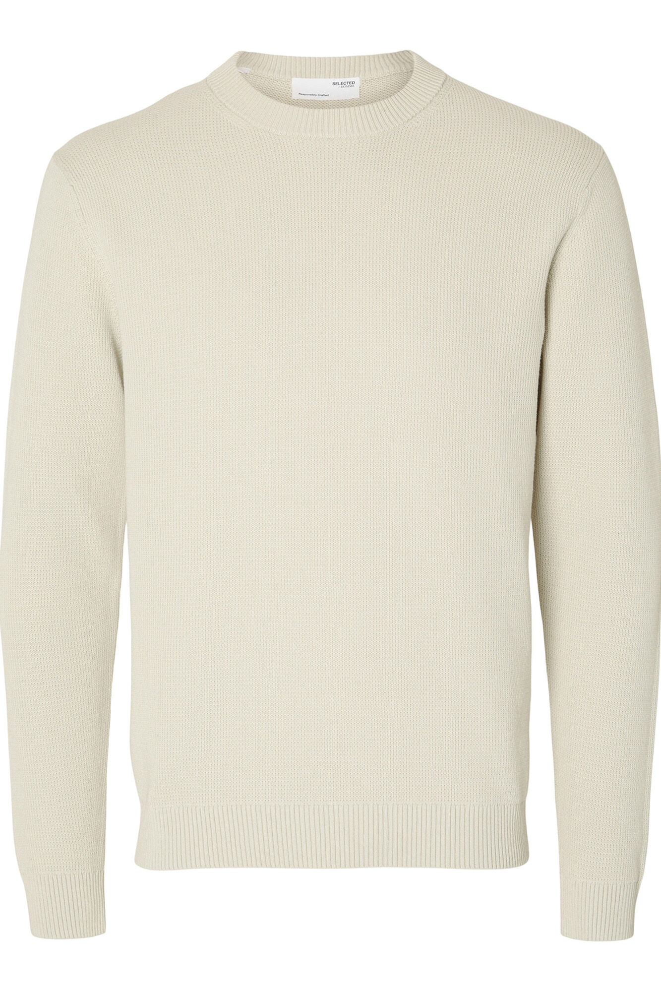 Selected Camisola em estrutura 100% algod&atilde;o org&acirc;nico Tostado