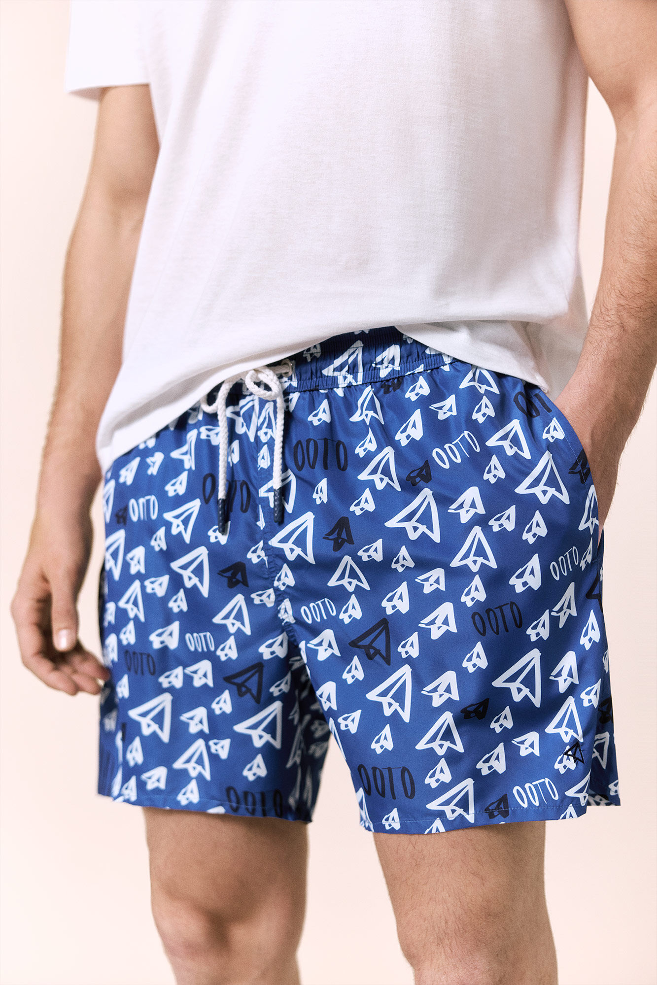 OOTO Printed logo swimwear OOTO Blue