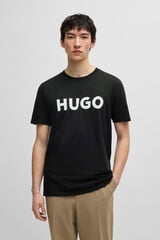 HUGO T-shirt manga curta Cinzento