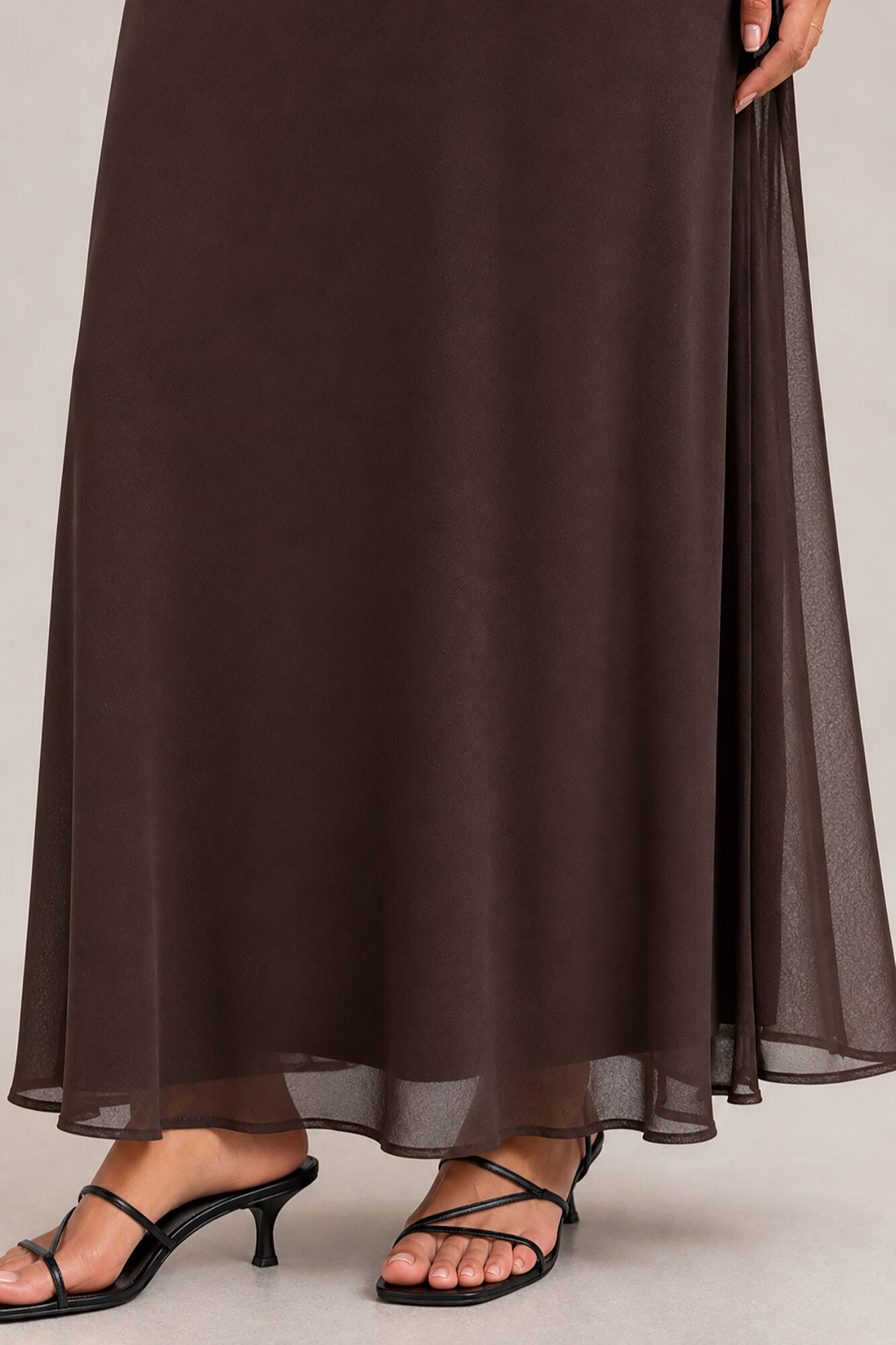 Vila Satin-finish midi skirt