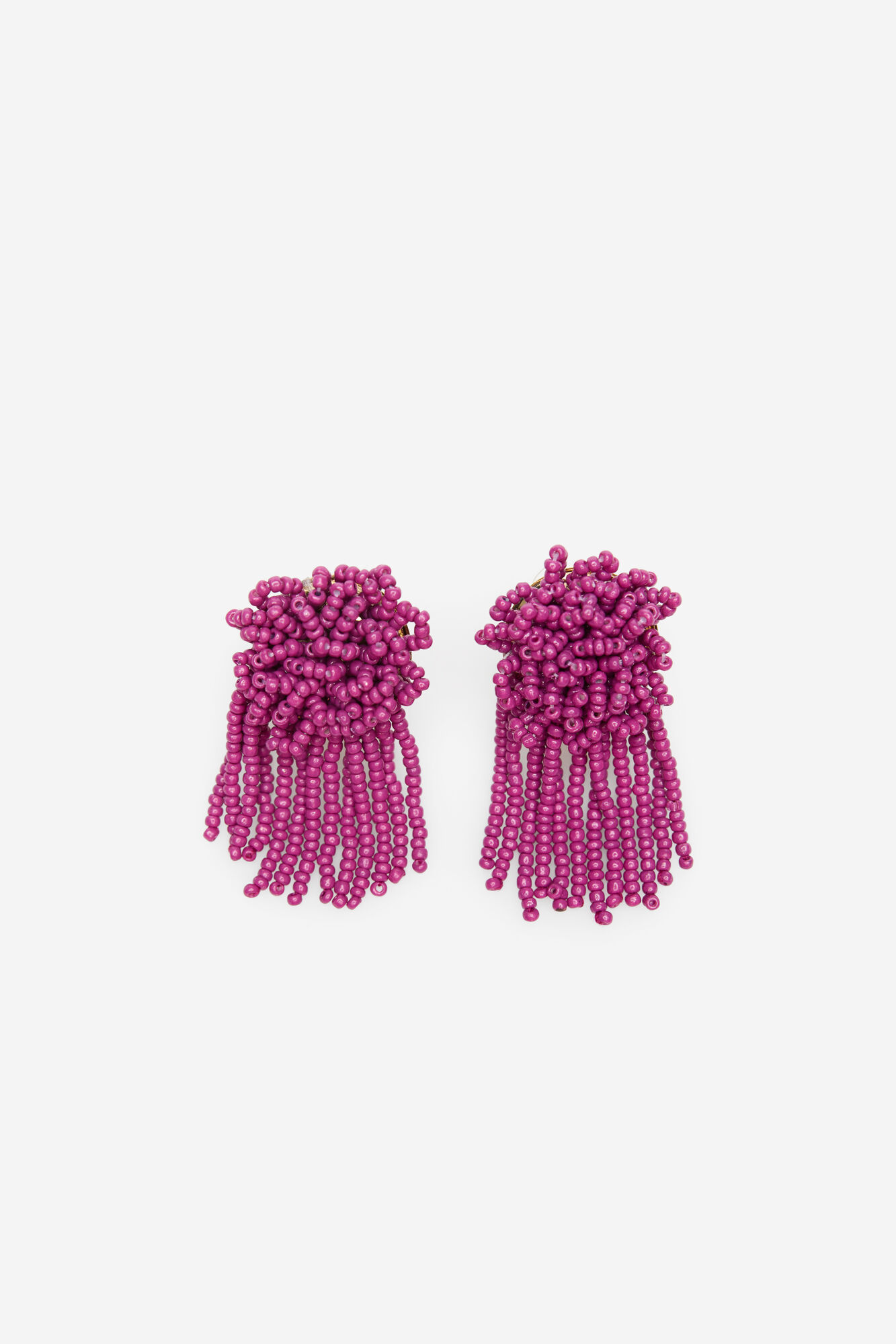 Cortefiel Pendientes abalorios Lila