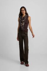 Silbon Cal&ccedil;a jeans reta com fivelas Castanho
