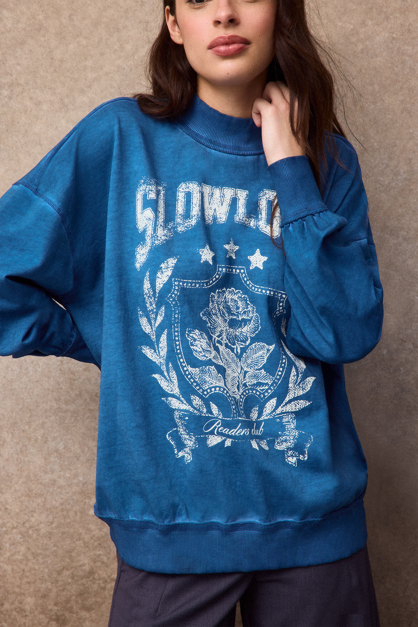 Slowlove Sweatshirt oversize Azul