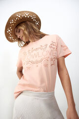 Slowlove Camiseta bordado Coral