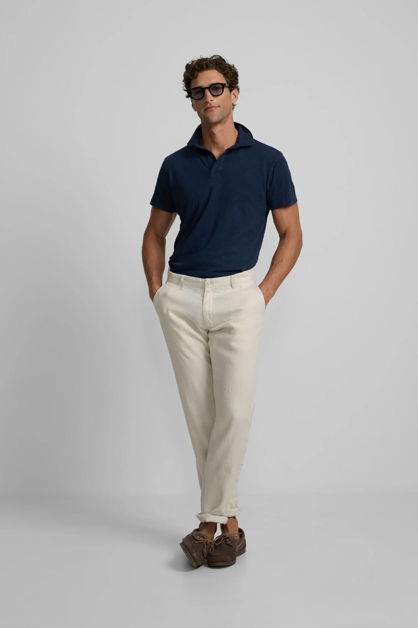 Silbon Linen chino trousers