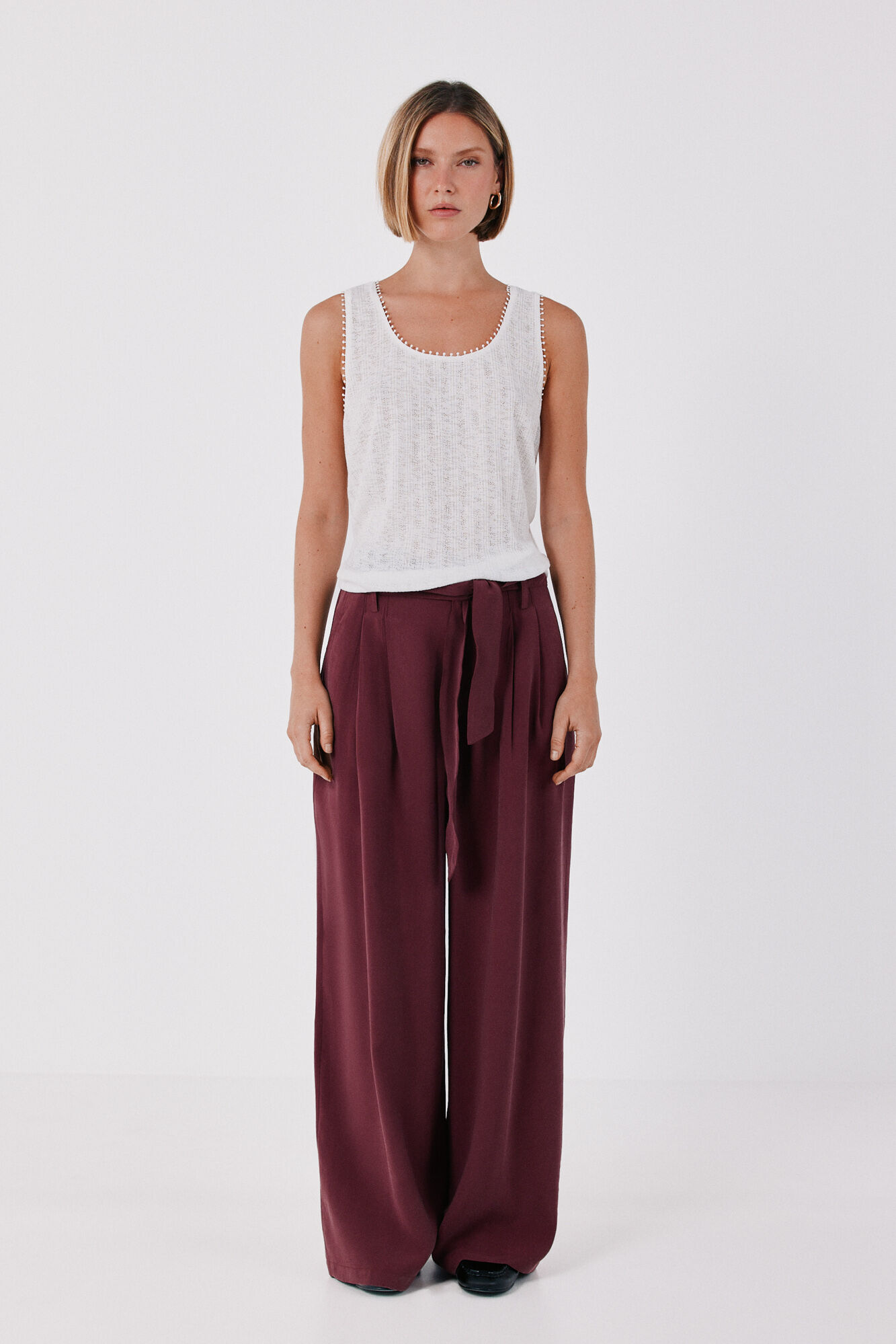 Cortefiel Lace trim vest top