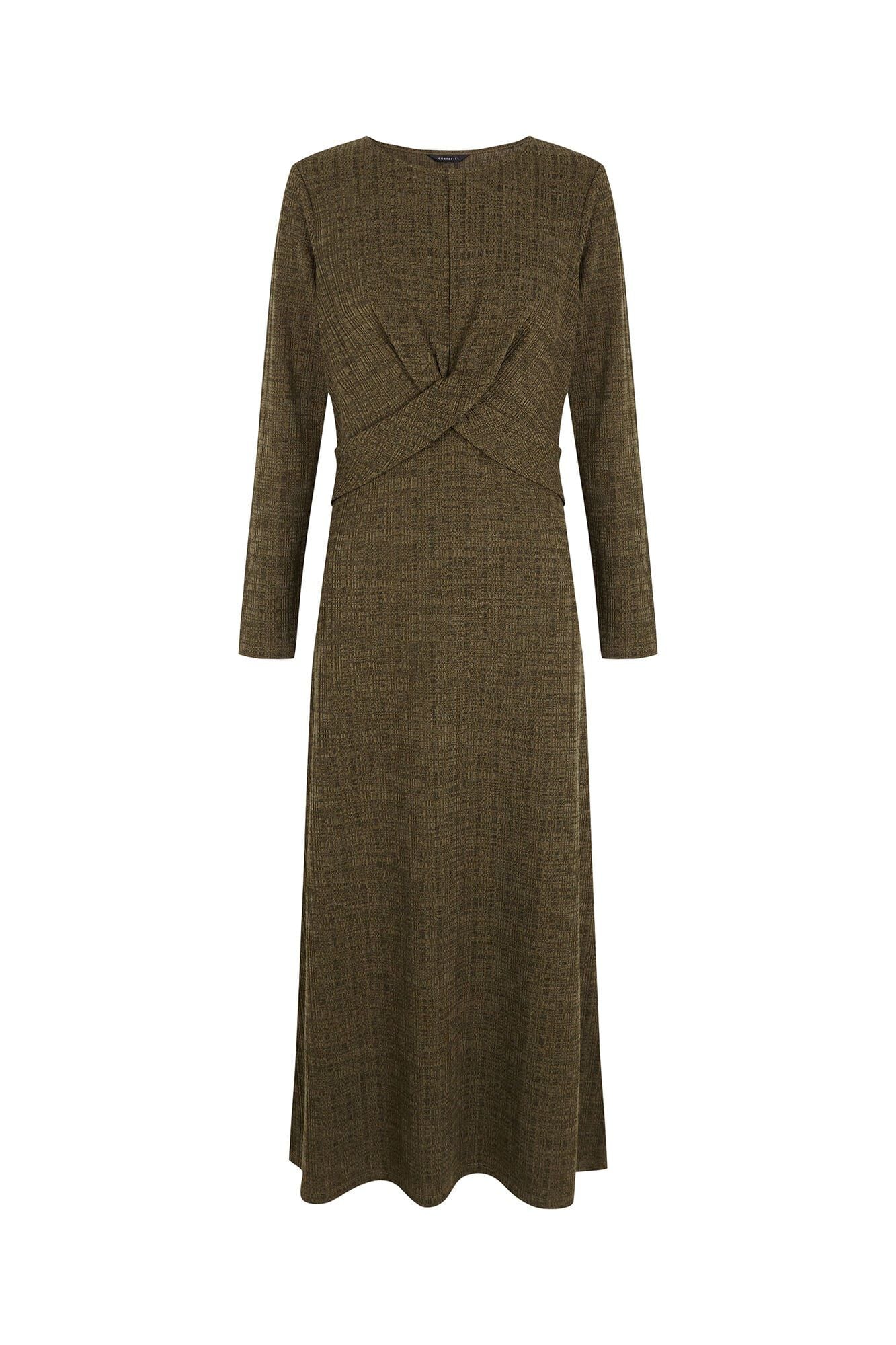 Cortefiel Knot waist dress Kaki