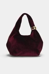 Azarey Velvet handbag Maroon