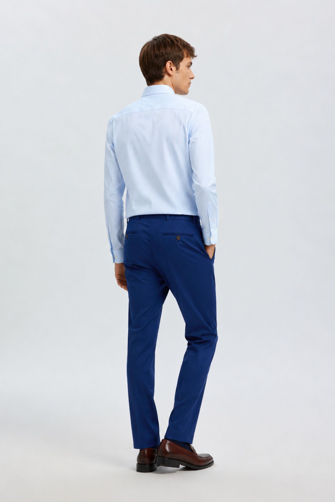 Selected Cal&ccedil;as de fato Slim Fit Azul