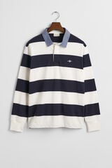 Gant Polo riscas de rugby Ecru
