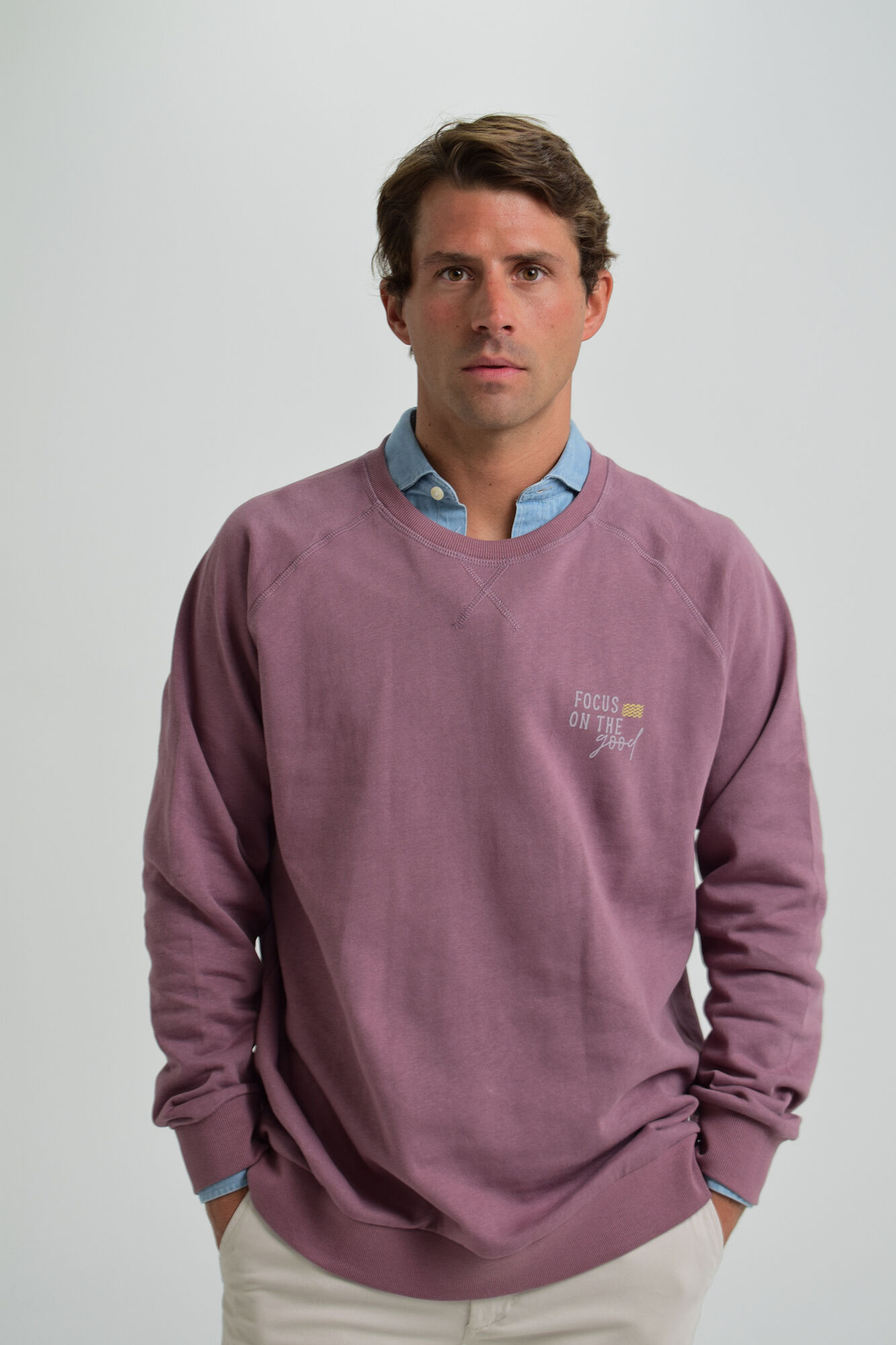 Cloking Sweatshirt lavado Golden Hour Vermelho