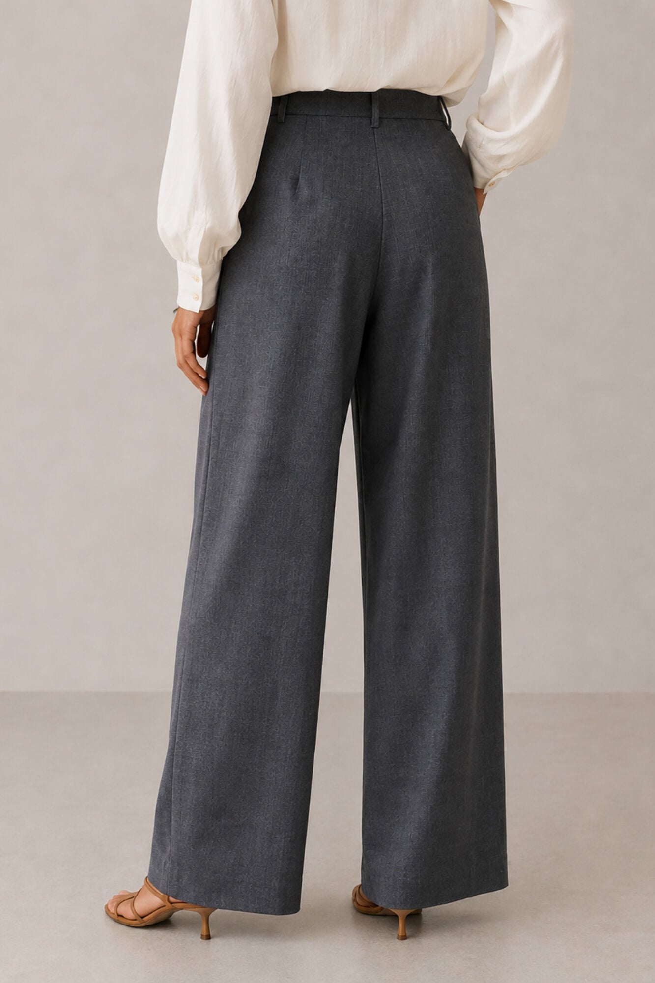 Vila Cal&ccedil;a wide leg Cinzento