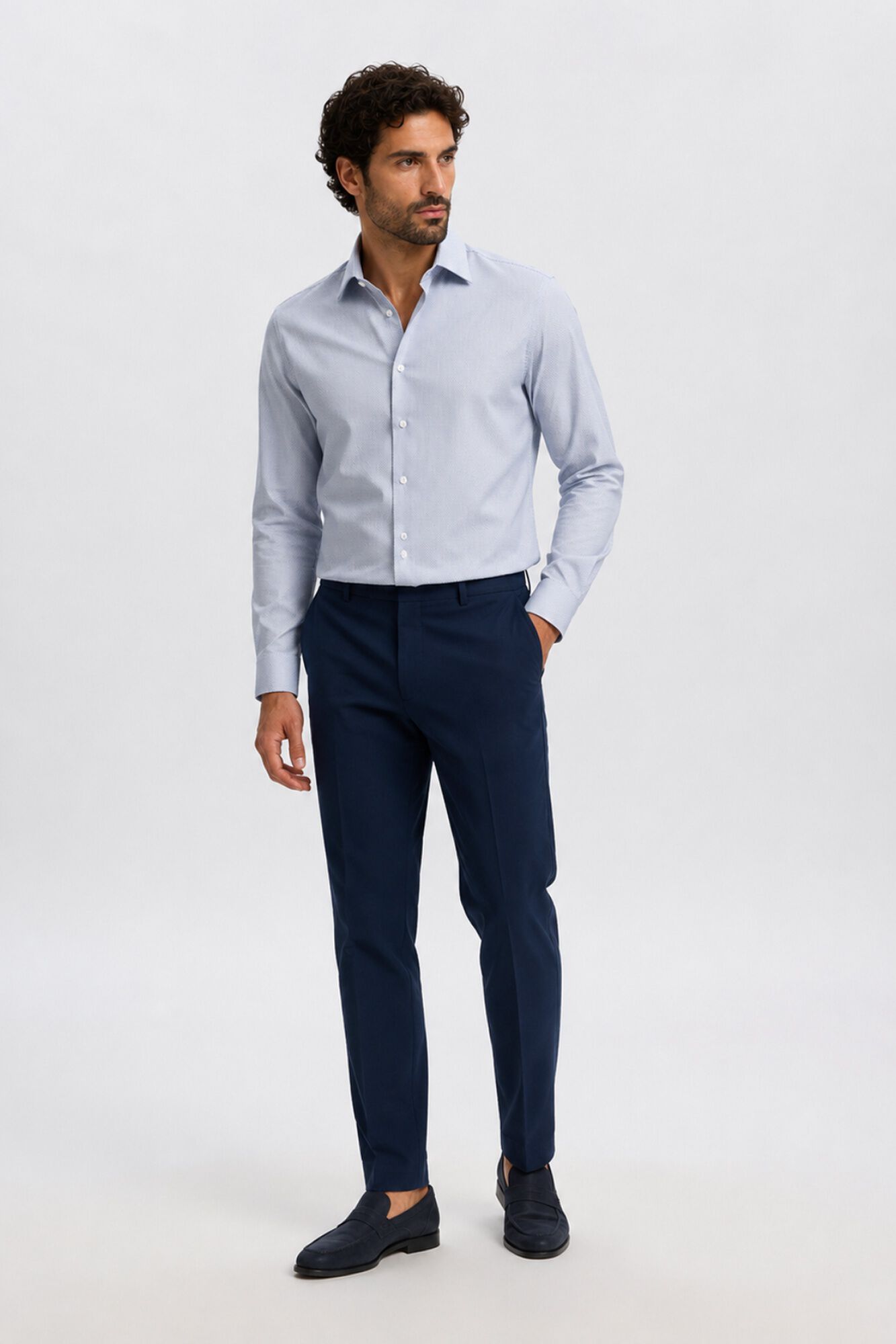 Selected Camisa de vestir slim fit Azul