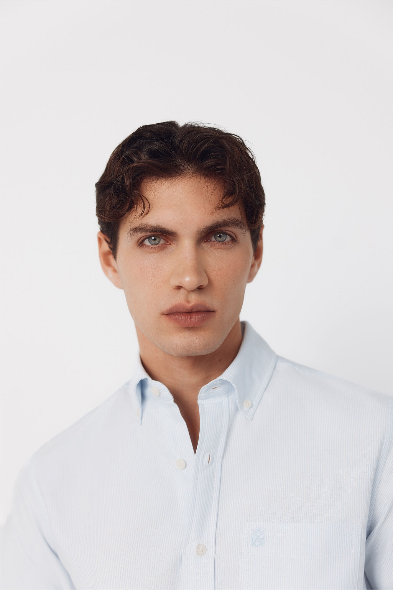 Cortefiel Candle stripe oxford shirt Blue