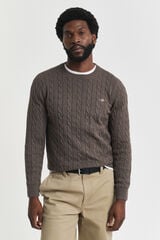 Gant Round neck jumper Dark brown