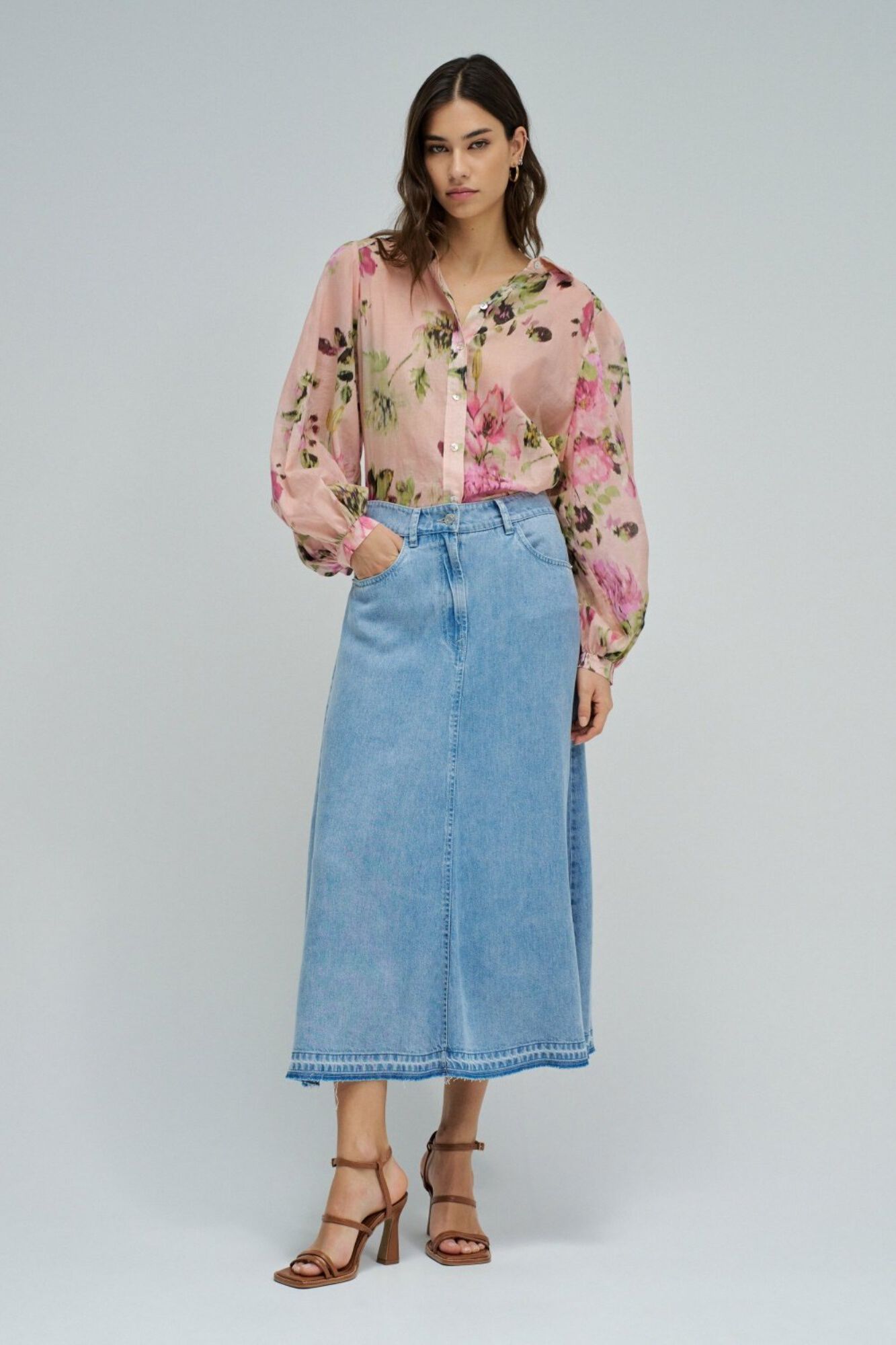 Salsa Jeans Saia denim leve Azul