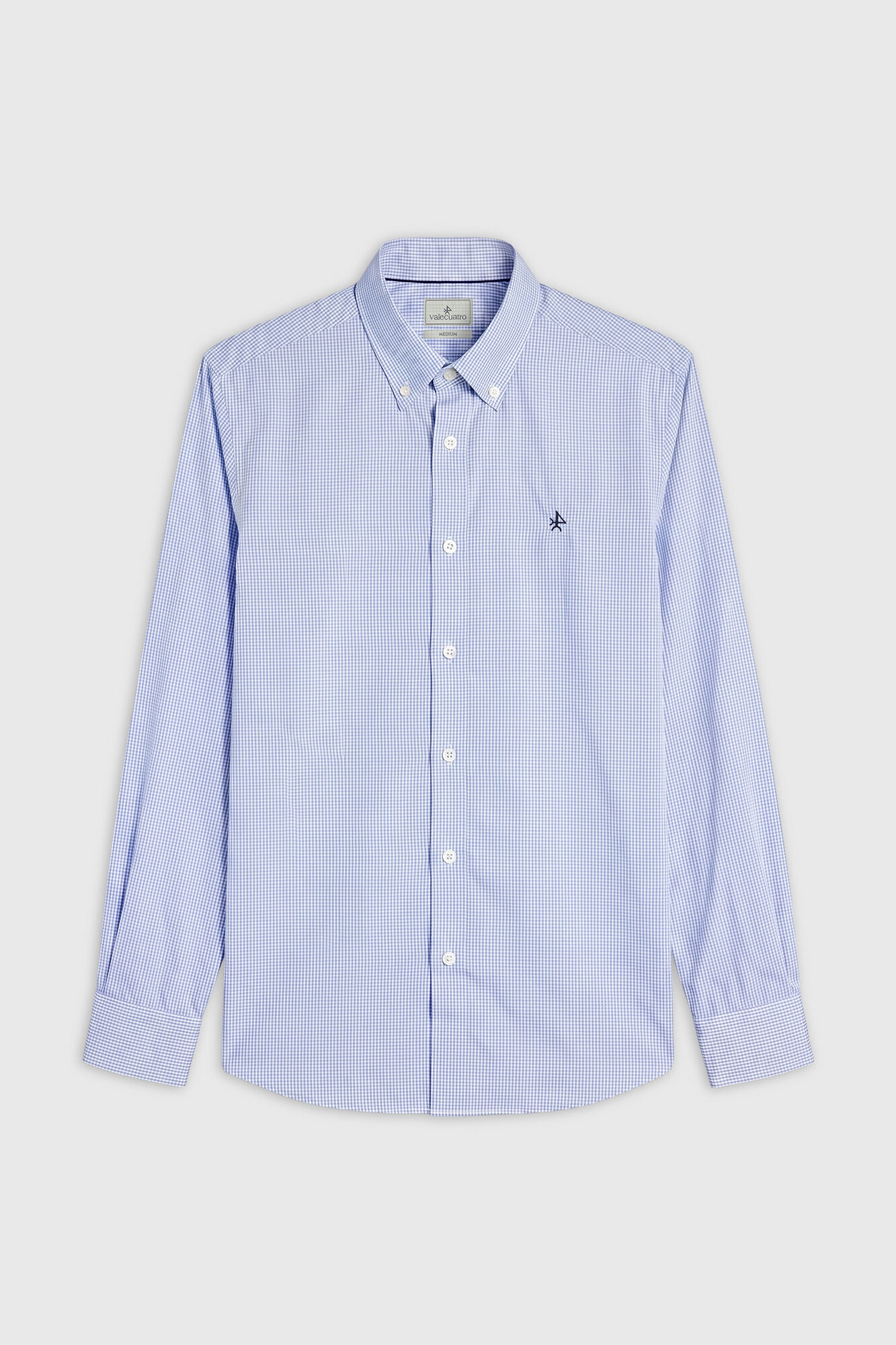 Valecuatro Camisa estampado vichy Azul