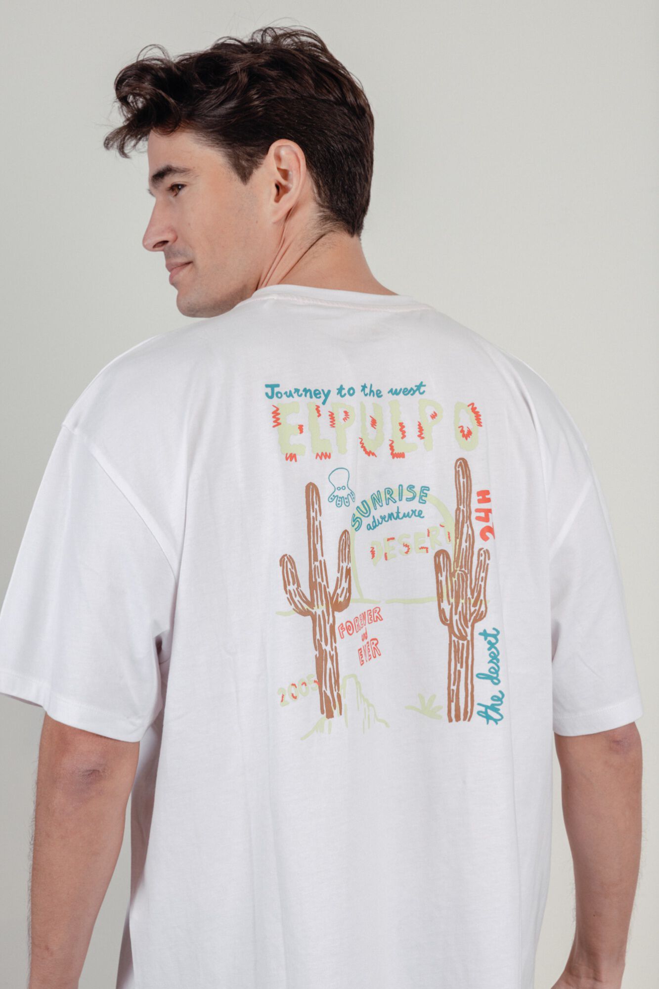 elPulpo T-shirt manga curta Branco