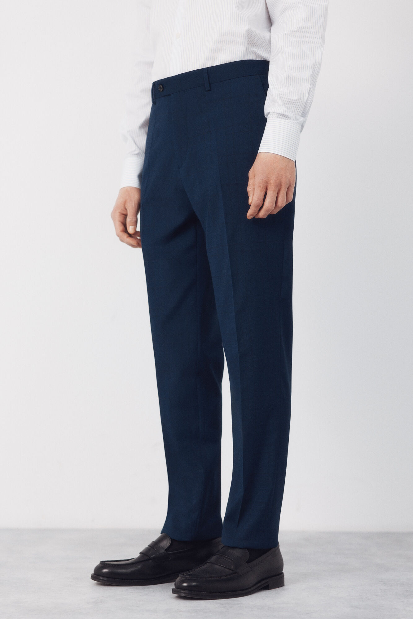 Cortefiel Blue checked dynamic trousers Blue