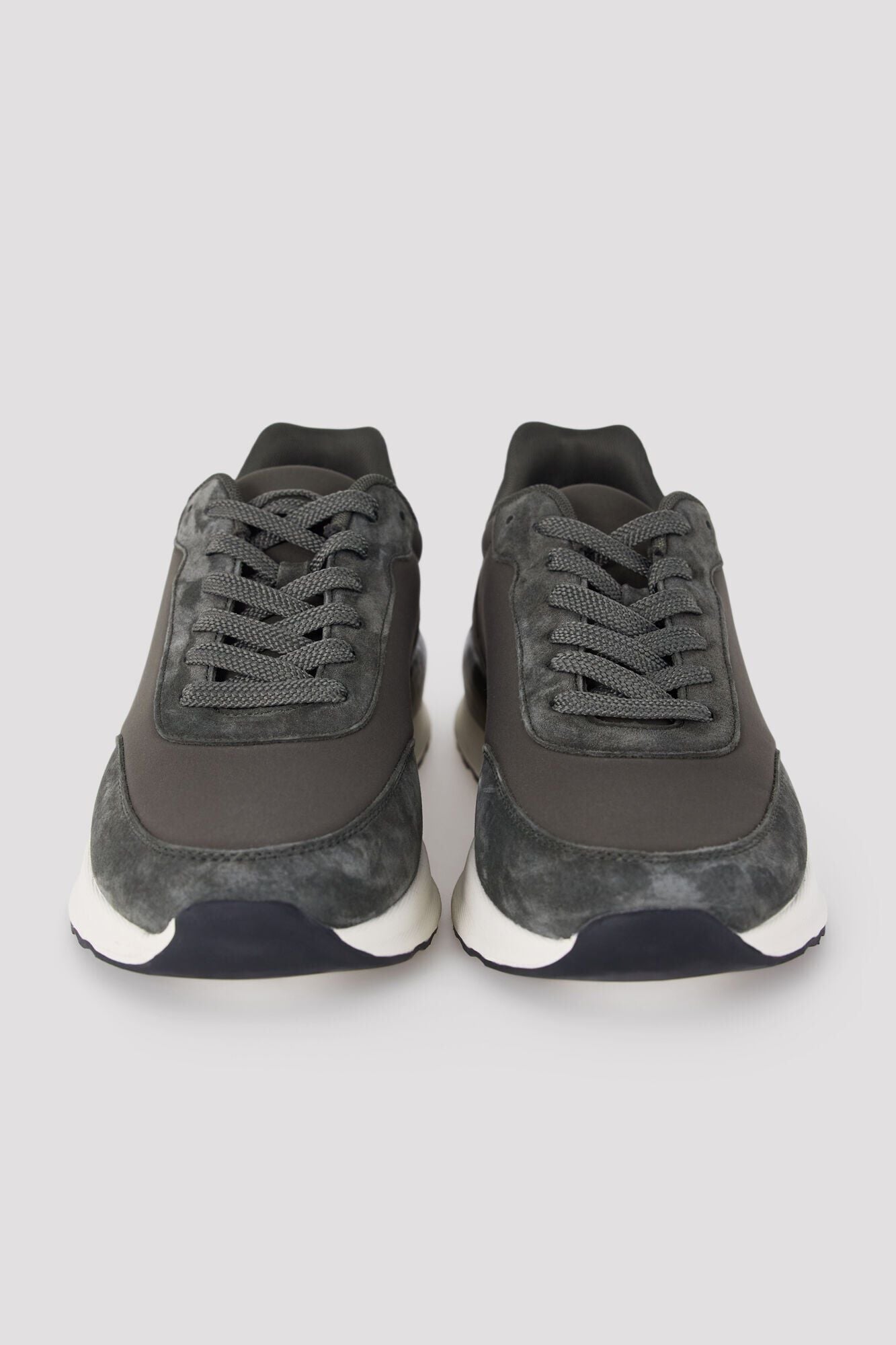 Cortefiel Leather and textile sneaker Kaki