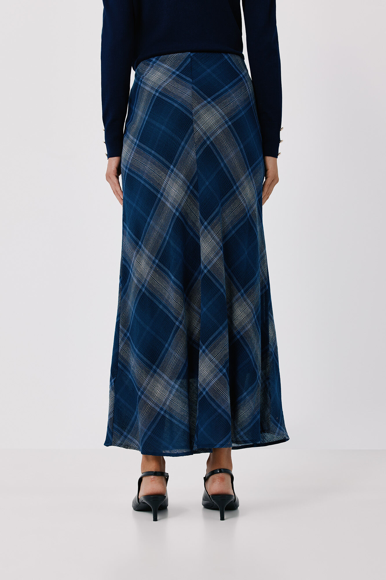 Cortefiel Plaid midi skirt Multicolour