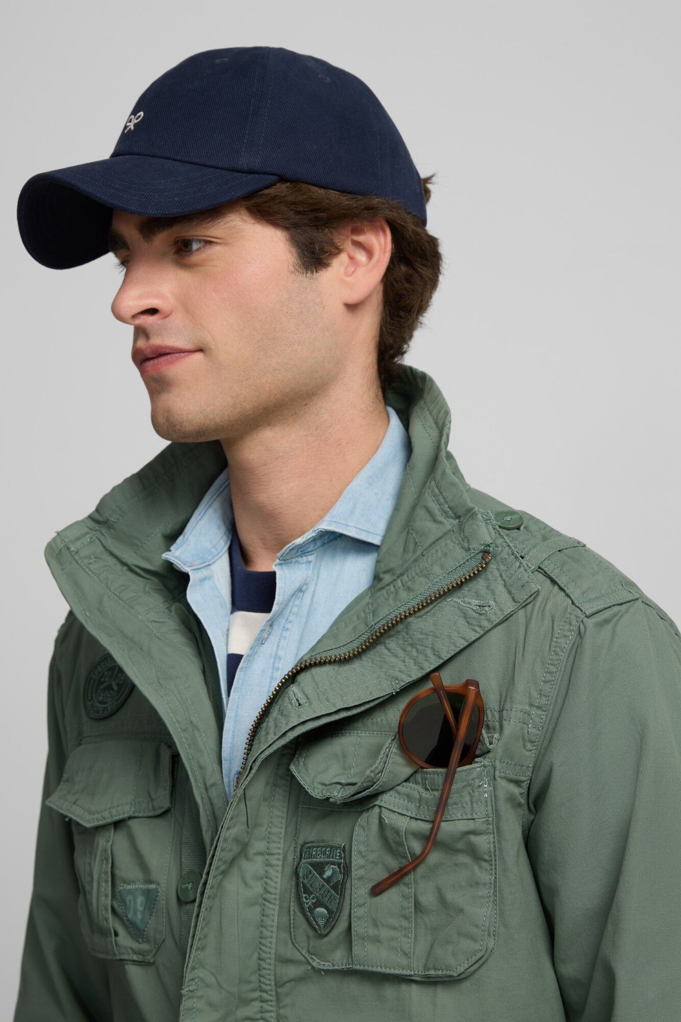 Silbon Parka tingida para vestimenta militar Verde