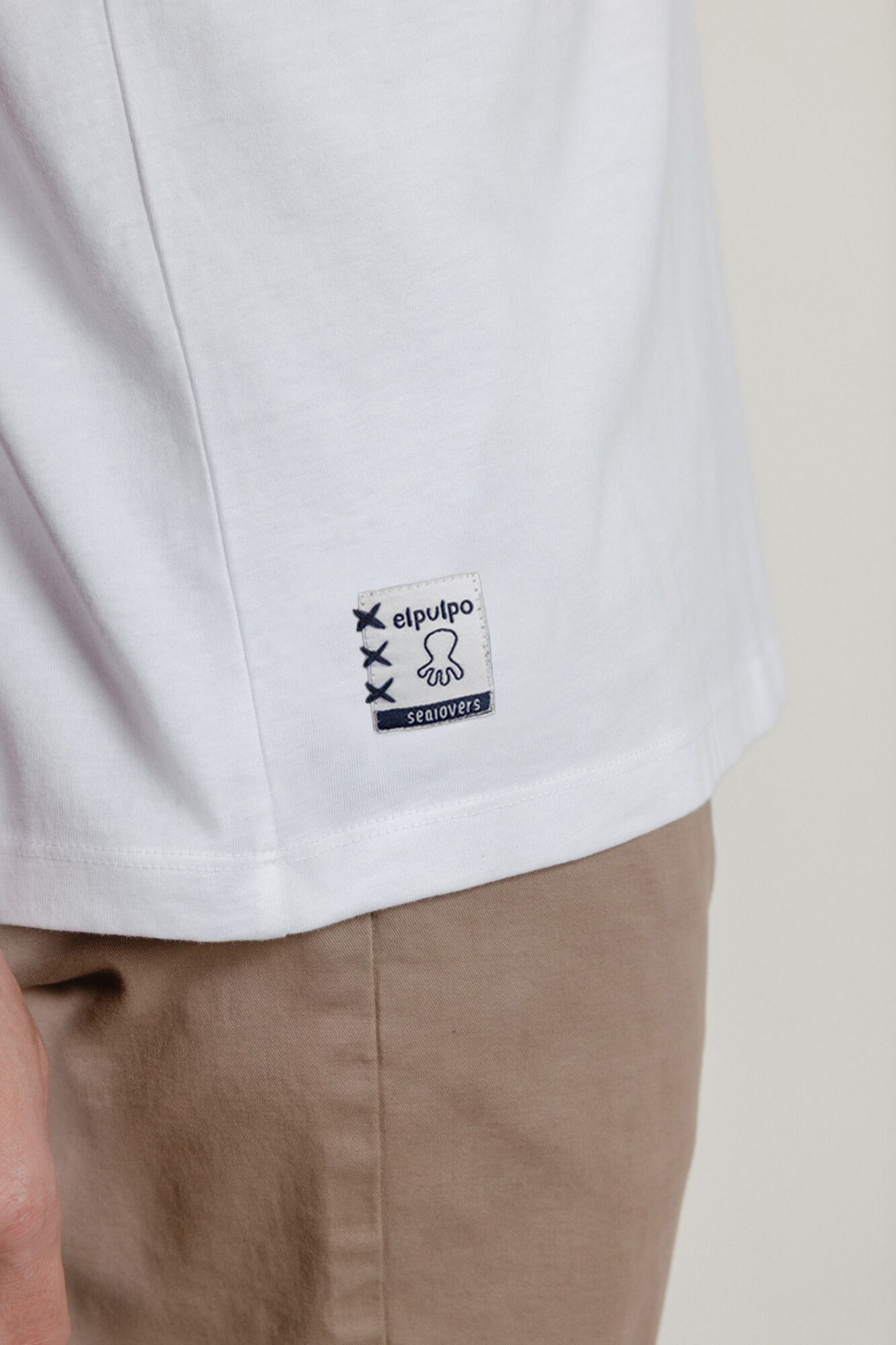 elPulpo T-shirt manga curta Branco