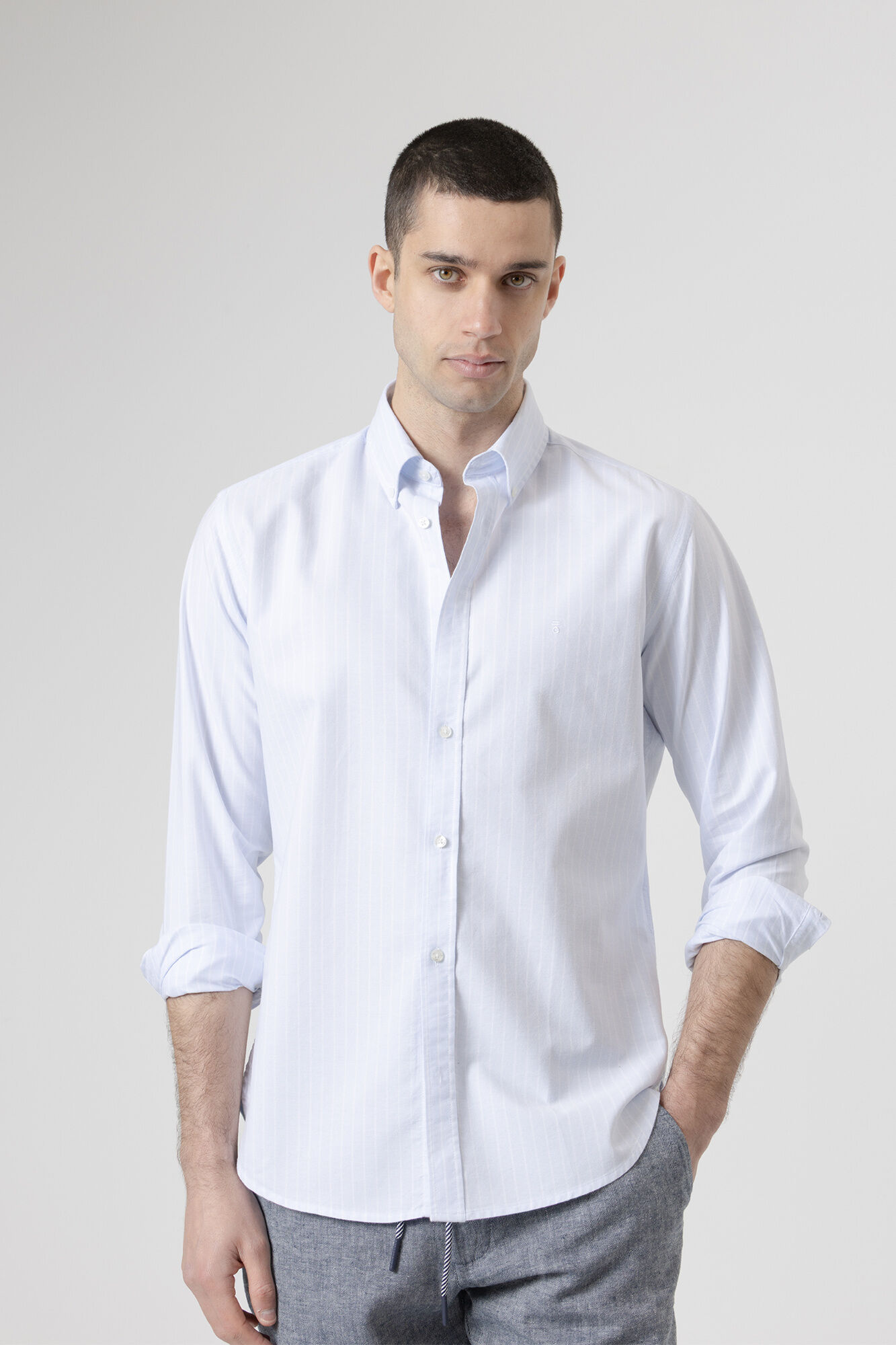 PuroEGO Striped cotton shirt