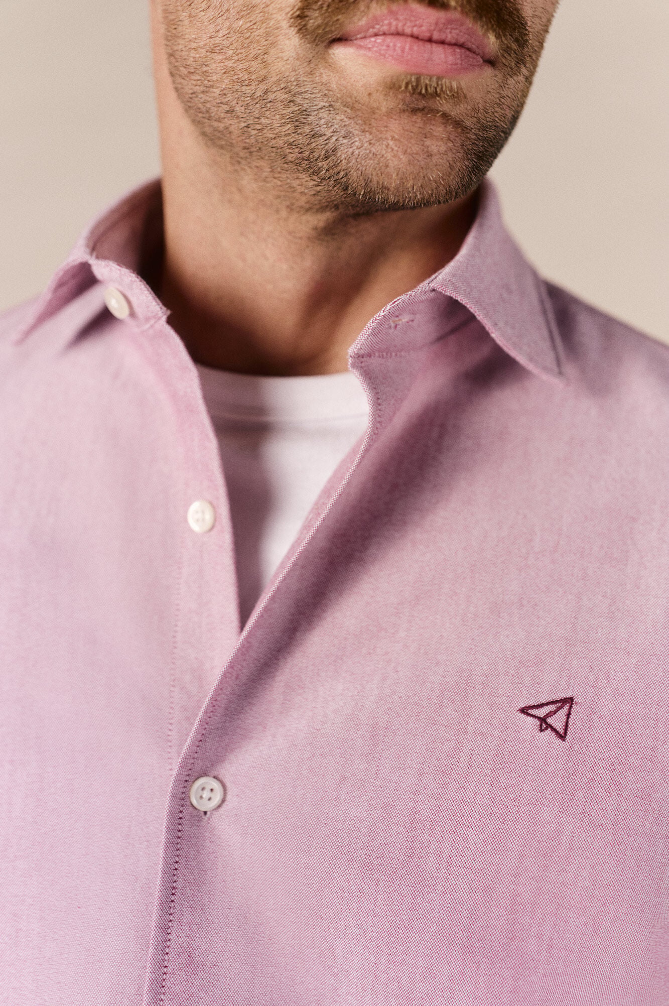 OOTO Camisa oxford lisa de manga comprida Granada