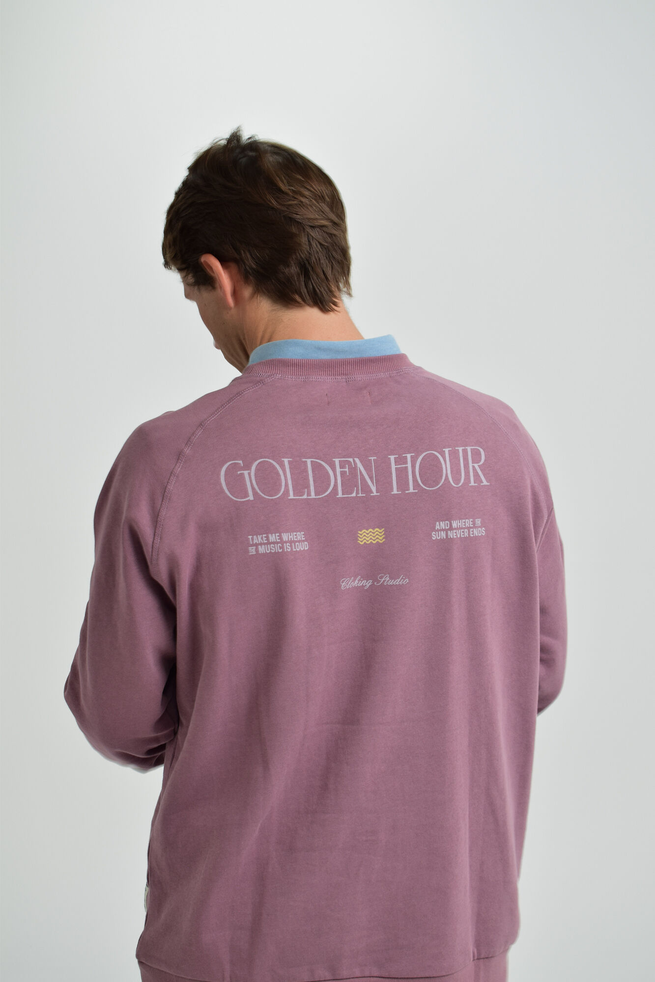 Cloking Sweatshirt lavado Golden Hour Vermelho