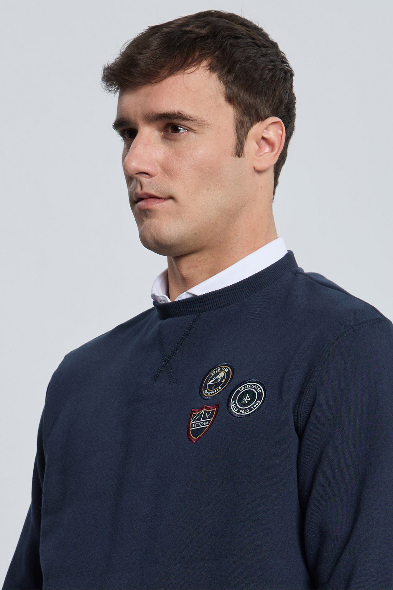 Valecuatro Sweatshirt azul marinho com 3 escudos Azul