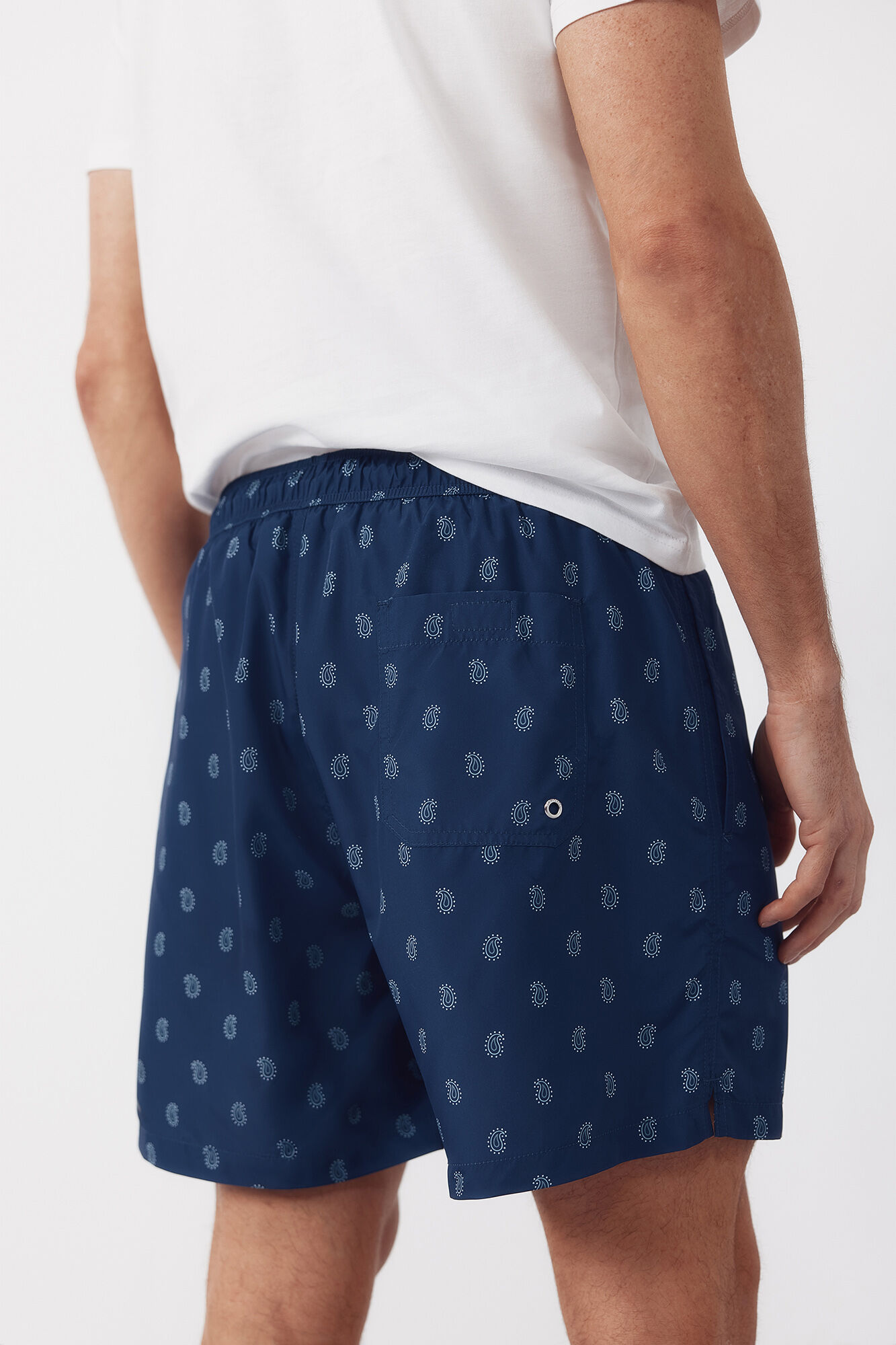 Cortefiel Paisley print swimwear Navy