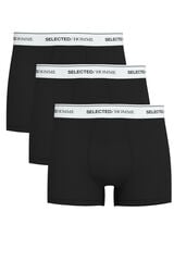 Selected Pack de 3 cuecas confeccionadas com algod&atilde;o org&acirc;nico.  Preto