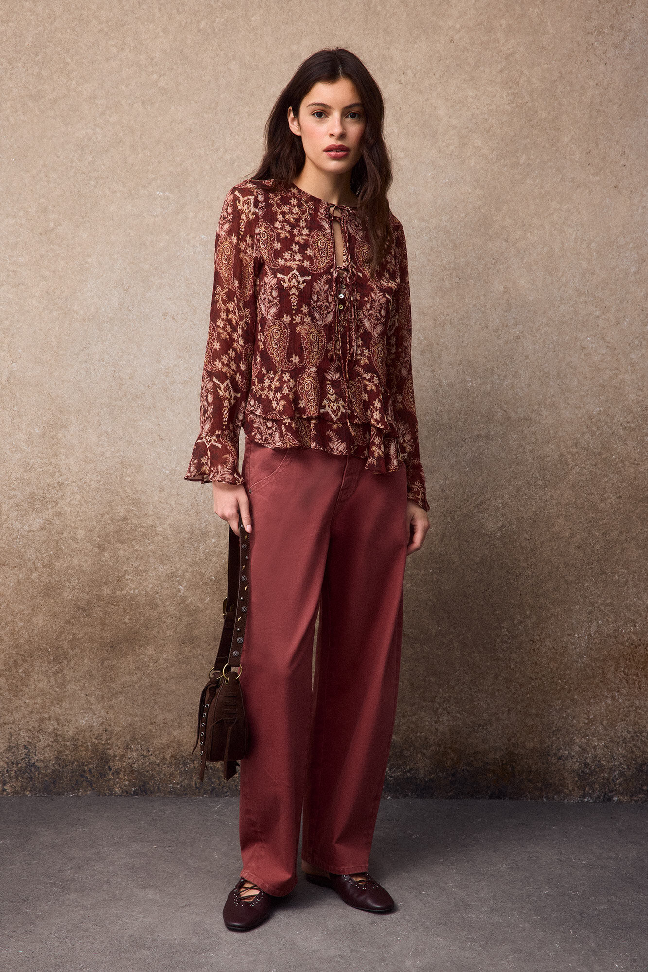 Slowlove Blusa estampada fluida Granada