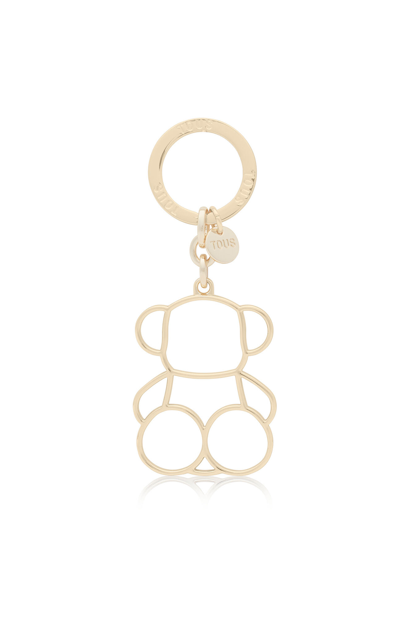 Tous Silhouette Bold Bear Keychain Gold
