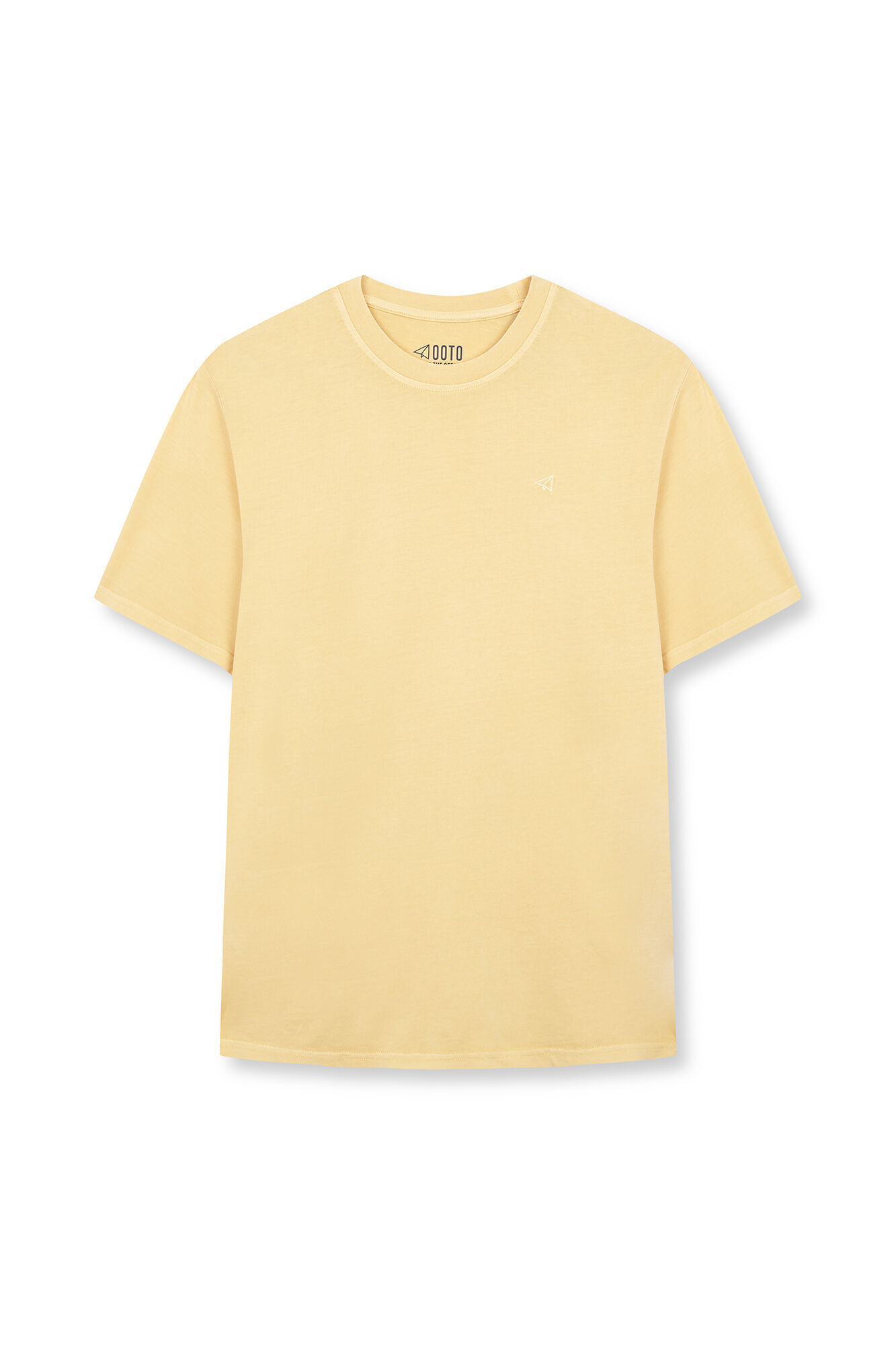 OOTO T-shirt b&aacute;sica lavada Dourado