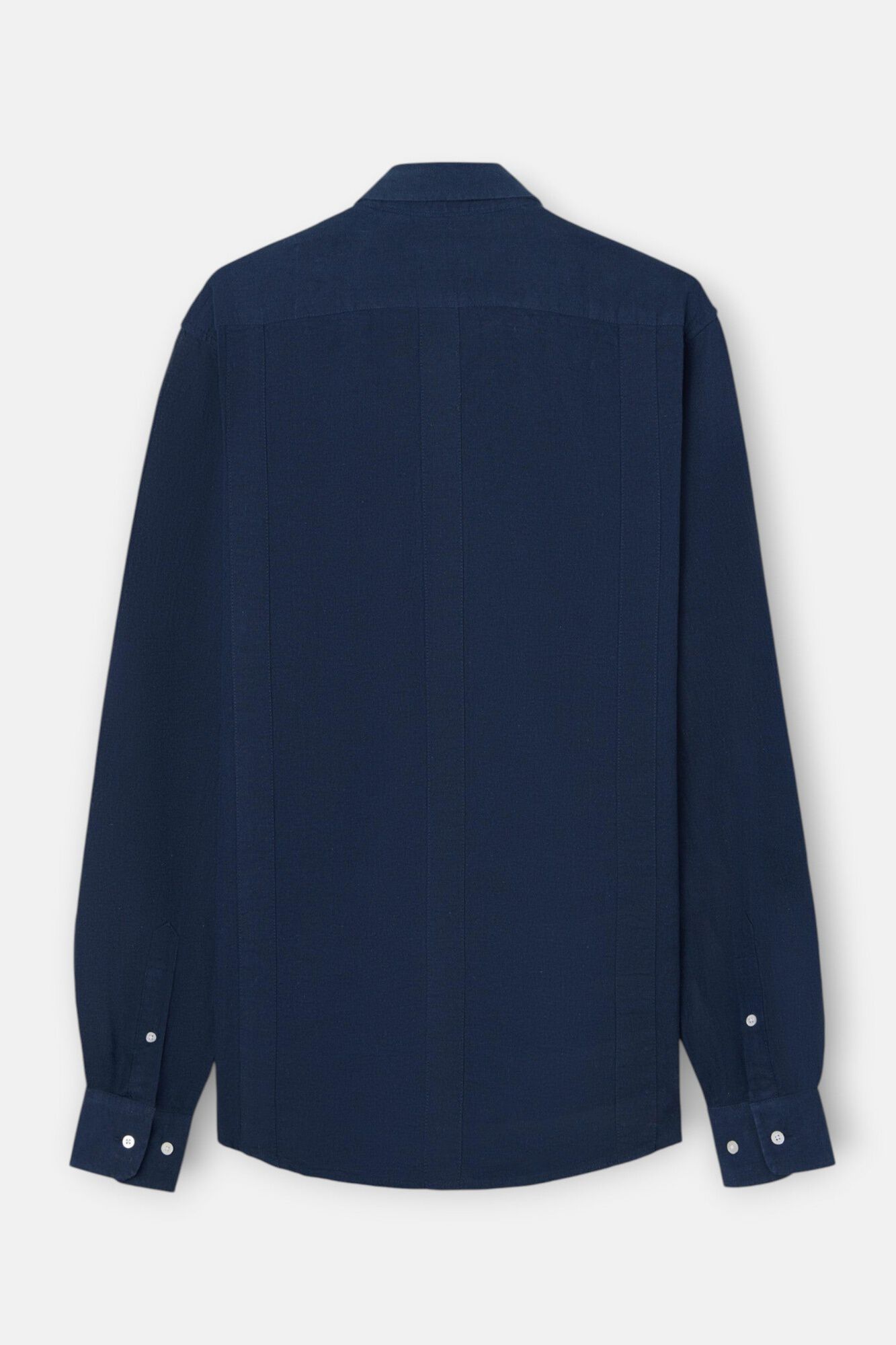 Silbon Guayabera sport lino Azul marino