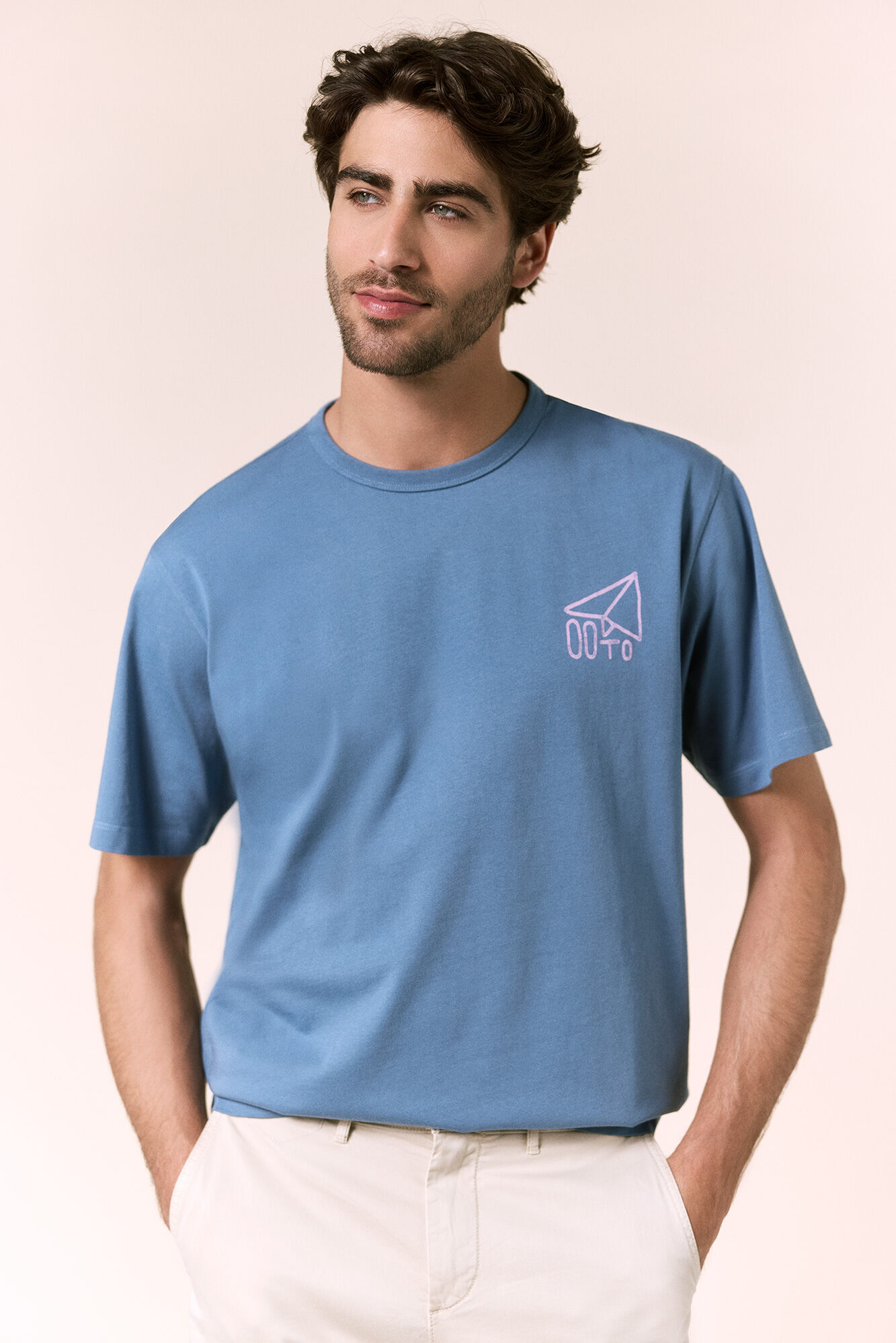 OOTO T-shirt avi&atilde;o pequeno Azul