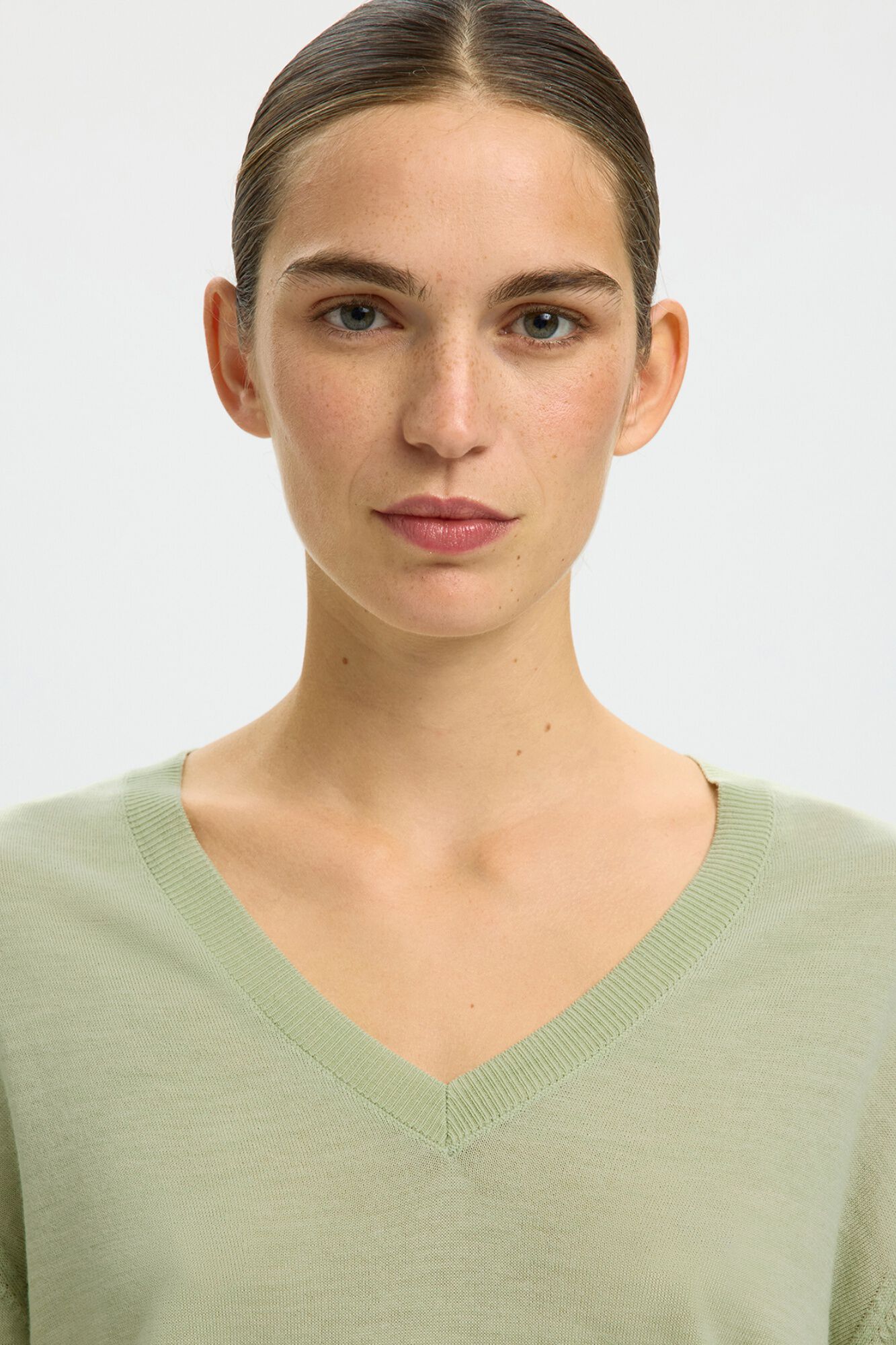 Selected 100% merino wool short sleeve jumper