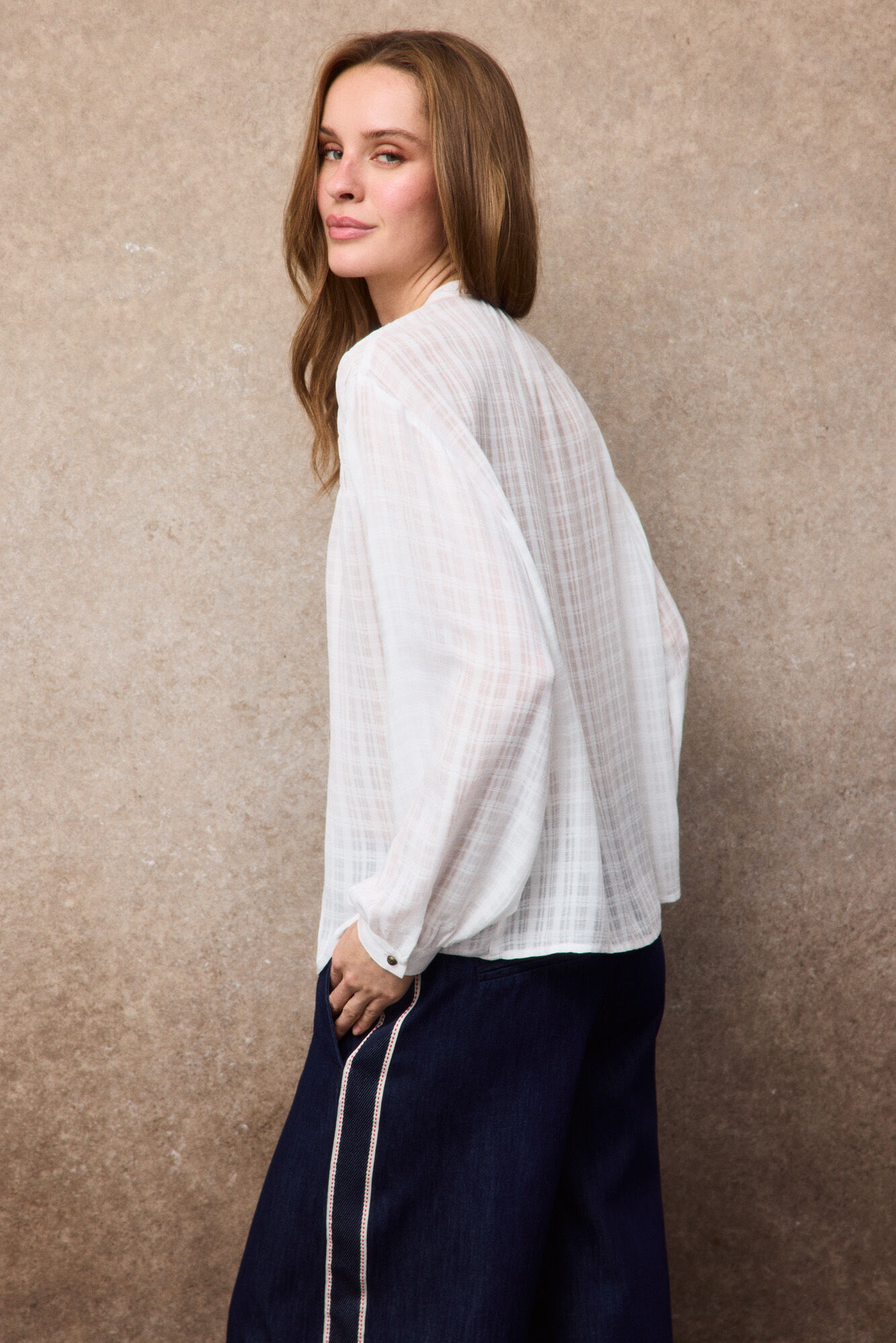 Slowlove Puffed gathered blouse