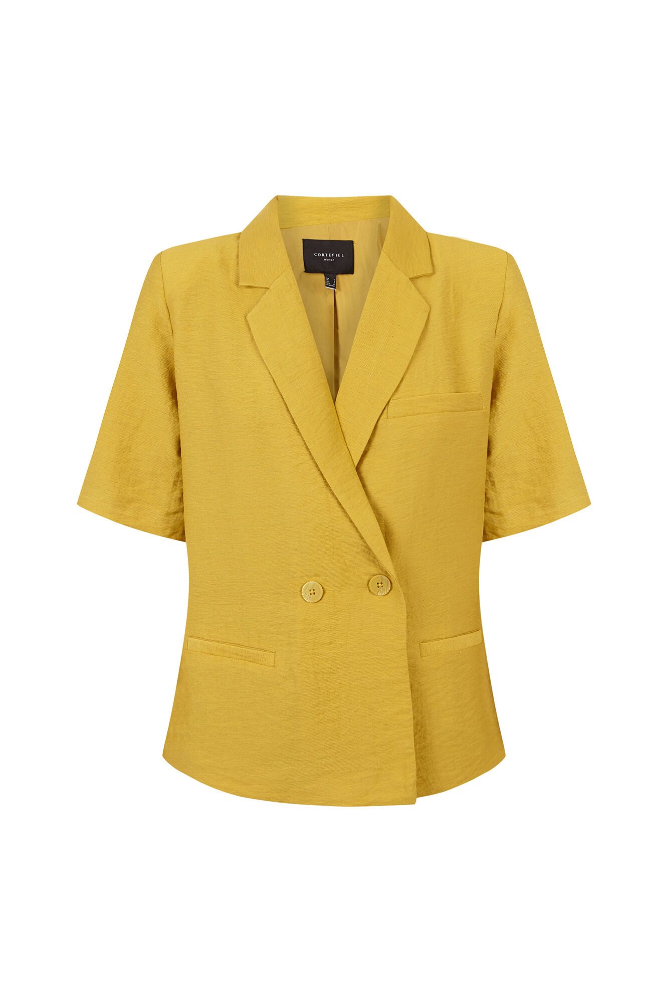Cortefiel Women's short sleeve blazer Yellow