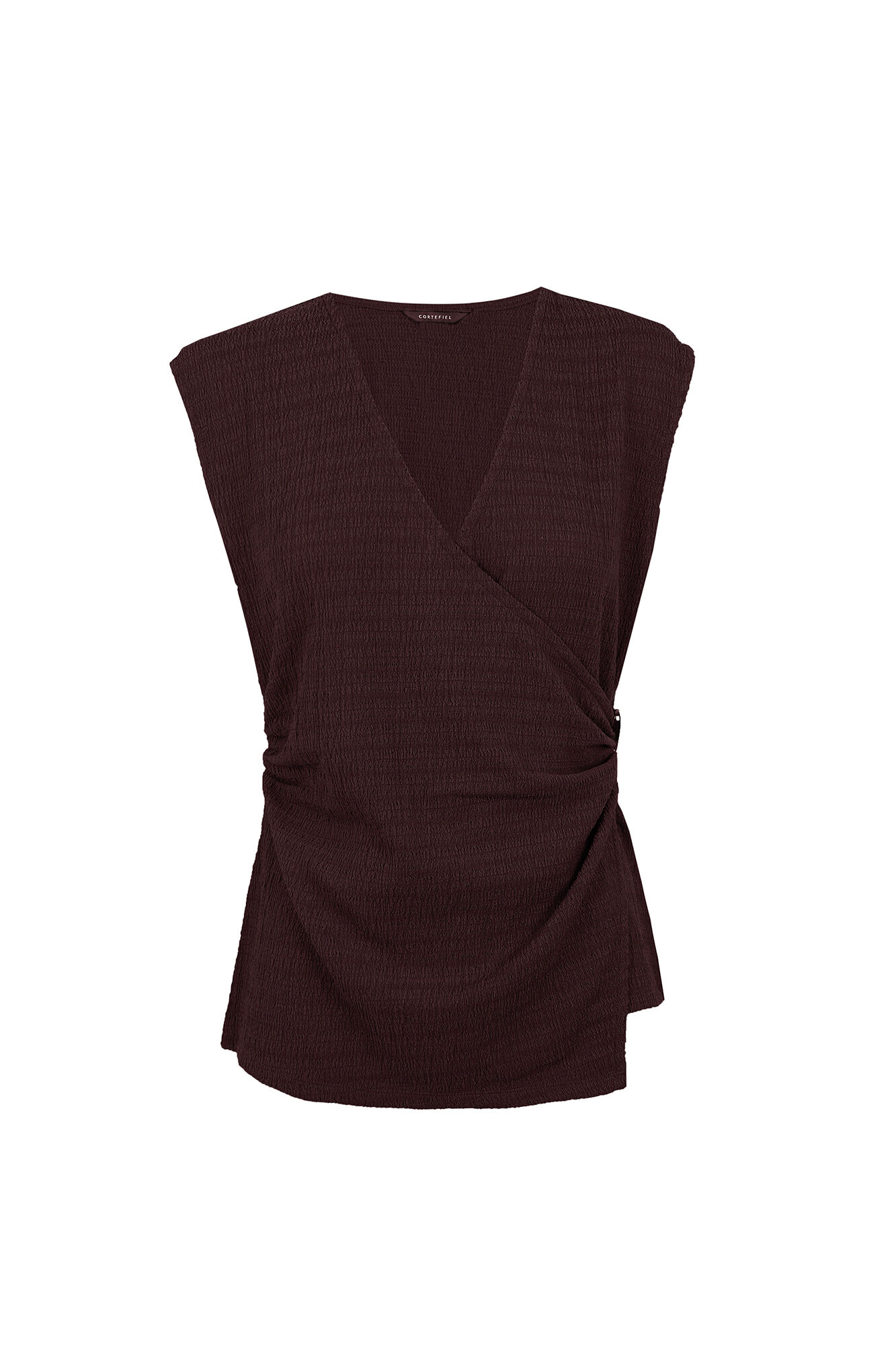 Cortefiel Top with clasp Maroon