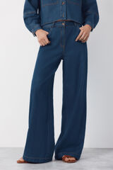 Cortefiel Soft palazzo jeans Blue