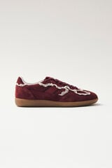 Alohas Tb.490 Pantufas de Couro Croch&ecirc; Granada