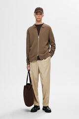 Selected Casual pleated trousers Nude