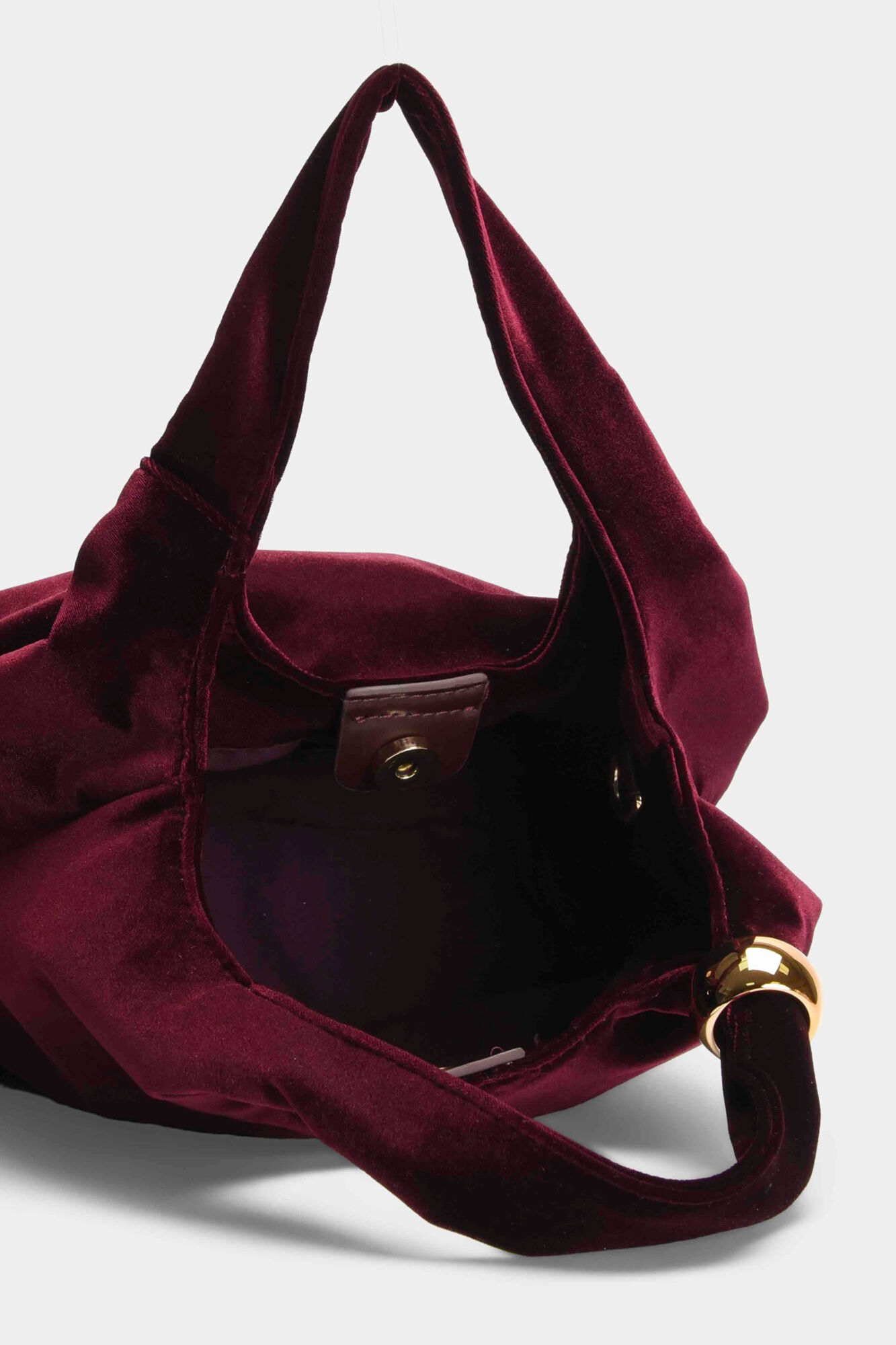 Azarey Velvet handbag Maroon
